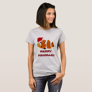 Camiseta de 'Merry Fishmas' divertida