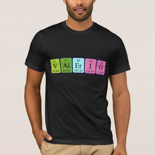 Camiseta de mesa periódica de Valerio (Anverso)