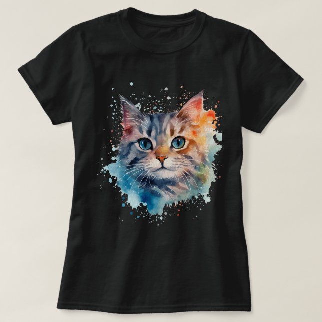Camiseta de mi gato femenino (Diseño del anverso)