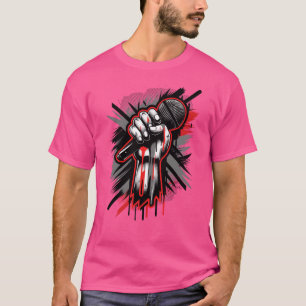 Camiseta de micrófono inspirada en el rapero vinta