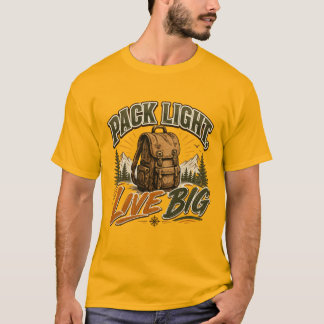 Camiseta de mochila Pack Light Live Big