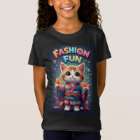 Camiseta de Moda de Gato Kimono Floral Regalo Dive