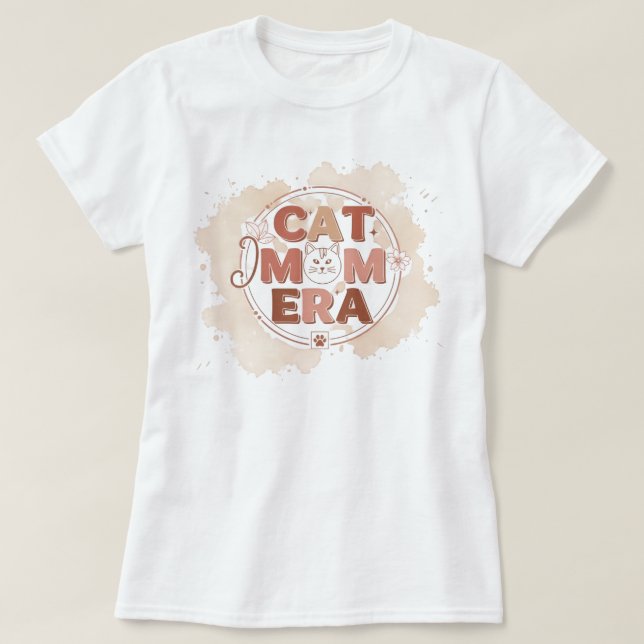 Camiseta de moda de la era de mamá gata (Diseño del anverso)