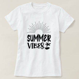 Camiseta de moda de verano con vibraciones de sol