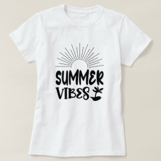Camiseta de moda de verano con vibraciones de sol 
