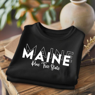 Camiseta de moda del estado del pino de Maine