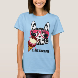 camiseta de moda estilo puppystyle de helado de pe