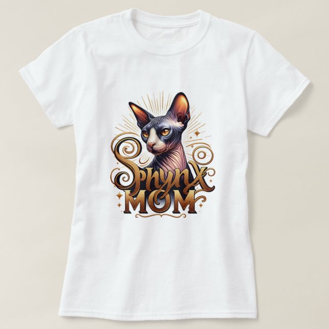 Camiseta de moda femenina de Sphynx Mom Lover (Diseño del anverso)