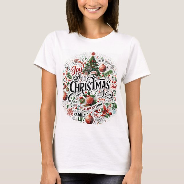 Camiseta de moda festiva y fabulosa/Navidad (Anverso)