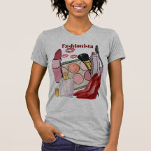 Camiseta de Moda Glamour, Maquillaje Esencial para
