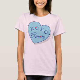 Camiseta de moda moderna Amore XOXO para el día de
