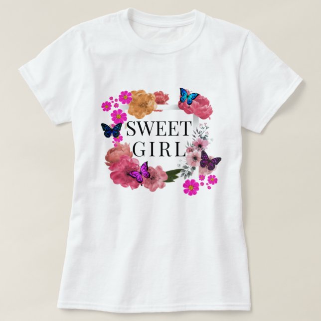Camiseta de moda para Chica dulce (Diseño del anverso)