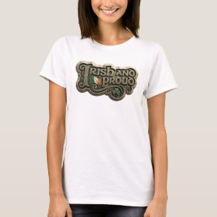 Camiseta de moda plateada IRlandés Y ORGULLOSO