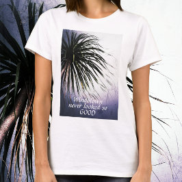Camiseta de Moda tropical del árbol de palmas de v