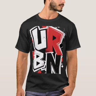 Camiseta de moda urbana con arte de letras en graf