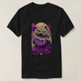 Camiseta de moda urbana de cómic oscuro con monstr