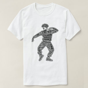 Camiseta de moda urbana para bailarín masculino