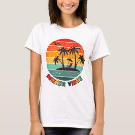 camiseta de moda "vibes de verano"