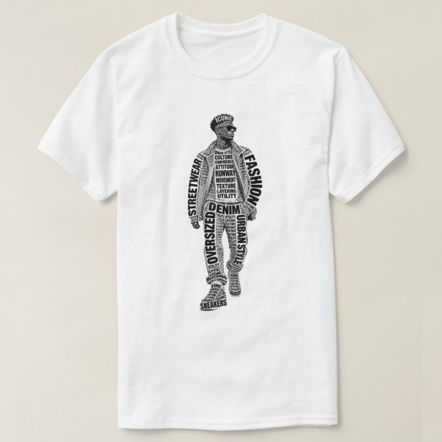 Camiseta de modelo de moda de pasarela (Diseño del anverso)