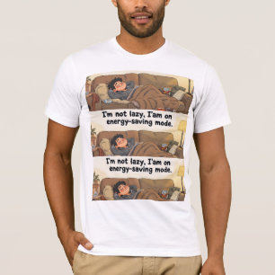 Camiseta de modo de ahorro de energía – hombre de