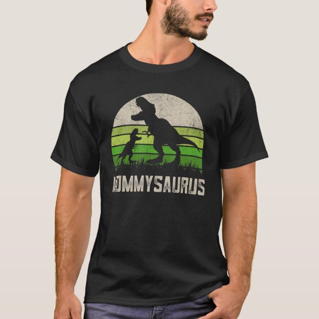 Camiseta de Mommysaurus T-rex, Dinosaurio de Dino- (Anverso)