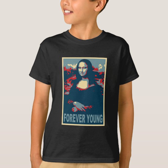 Camiseta De Mona Lisa jóvenes para siempre (Anverso)