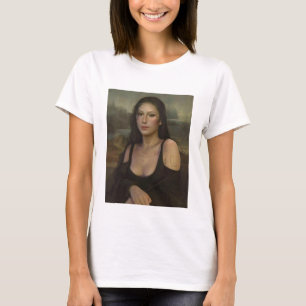 Camiseta de Mona Lisa Rebelde con Tatuaje - Arte C
