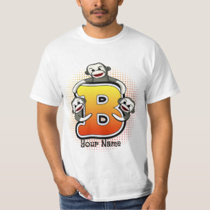 Camiseta de mono de calcetín con monograma B
