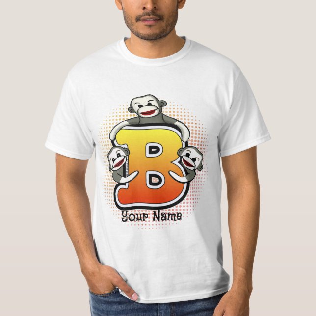 Camiseta de mono de calcetín con monograma B (Anverso)
