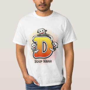 Camiseta de mono de calcetín con monograma D