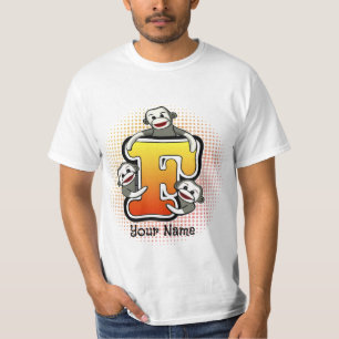 Camiseta de mono de calcetín con monograma F