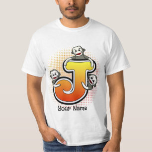 Camiseta de mono de calcetín con monograma J