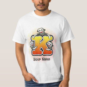 Camiseta de mono de calcetín con monograma K