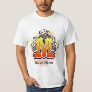 Camiseta de mono de calcetín con monograma M