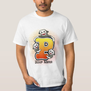 Camiseta de mono de calcetín con monograma P