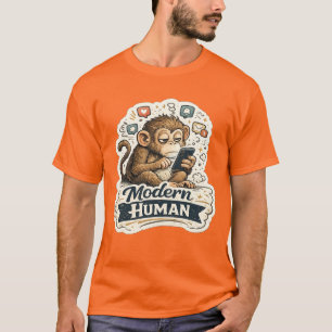 Camiseta de mono humano moderno Evolución divert
