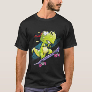 Camiseta de monopatín Dino niños monopatinaje homb