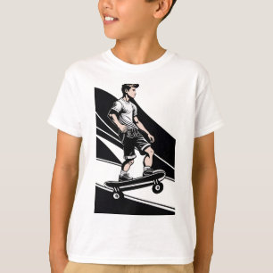 Camiseta de monopatín para niños