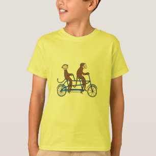 Camiseta de monos en bicicleta