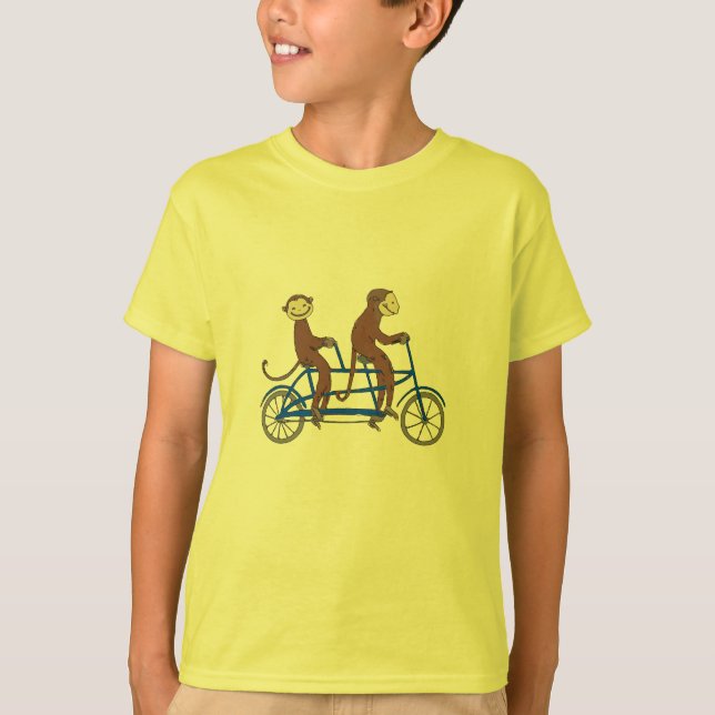 Camiseta de monos en bicicleta (Anverso)