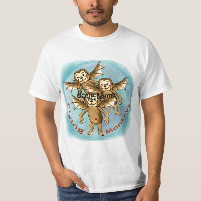 Camiseta de monos voladores (Anverso)