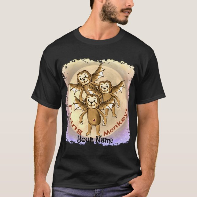 Camiseta de monos voladores (Anverso)