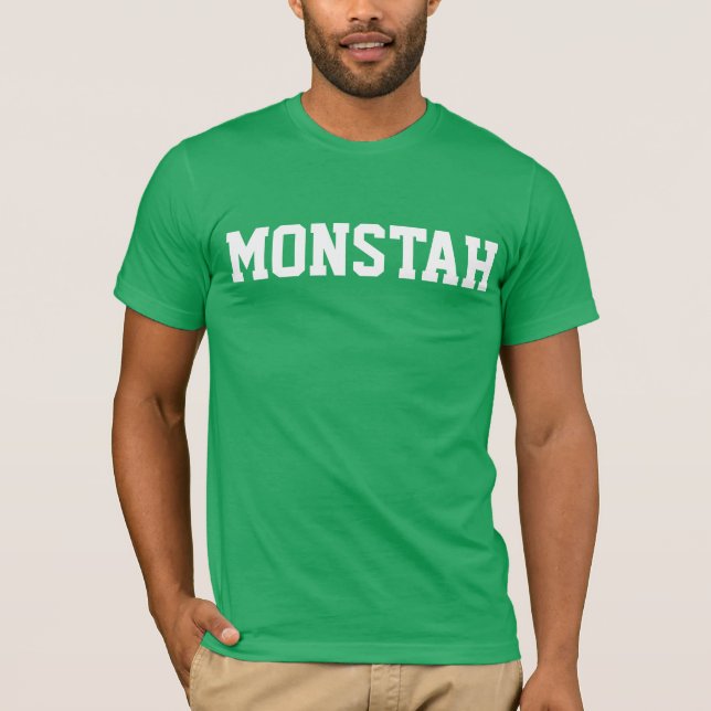 Camiseta de "Monstah" del verde (Anverso)