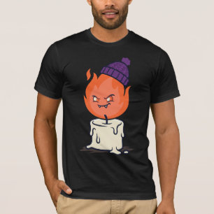 Camiseta de monstruo de vela de llama Gorro de Hal