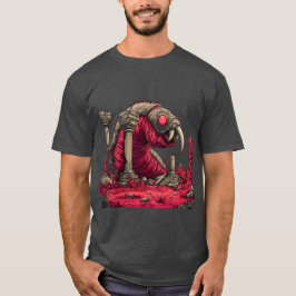 Camiseta de monstruo gusano alienígena rojo gigant