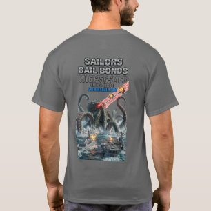 Camiseta de Monstruo Marino contra la Armada de EE