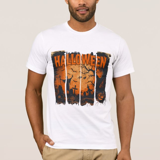 Camiseta de Monstruos Clásicos de Halloween (Anverso)