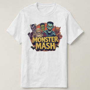 Camiseta de Monstruos Halloween Retro