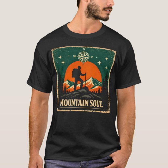 Camiseta de montaña – Alma de Cima Espíritu Sender (Anverso)
