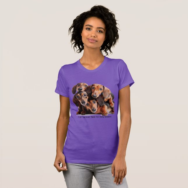 Camiseta de montón de perros salchicha (Anverso completo)
